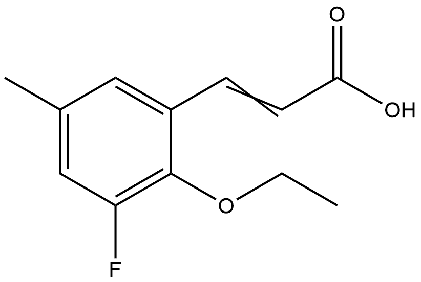 3-(2-Ethoxy-3-fluoro-5-methylphenyl)-2-propenoic acid Structure