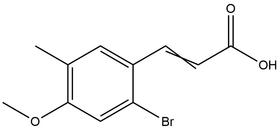 3-(2-Bromo-4-methoxy-5-methylphenyl)-2-propenoic acid Structure