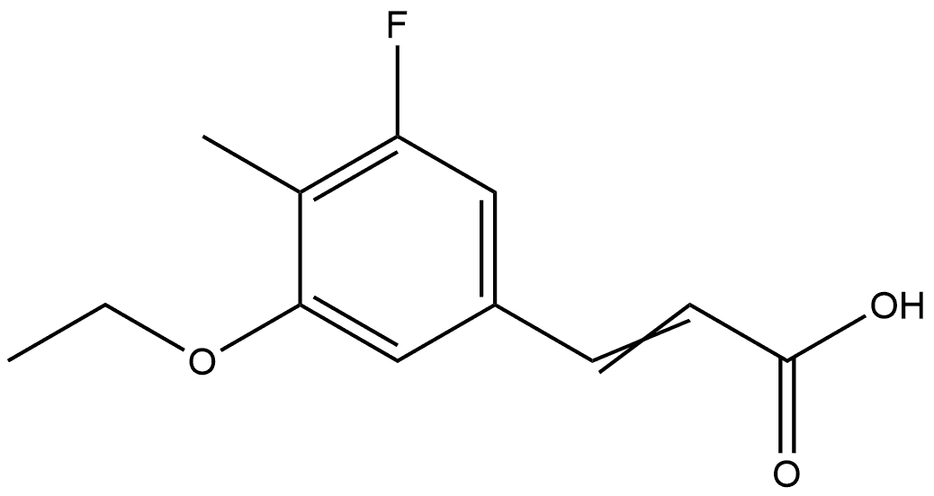 3-(3-Ethoxy-5-fluoro-4-methylphenyl)-2-propenoic acid Structure