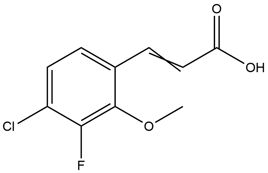 3-(4-Chloro-3-fluoro-2-methoxyphenyl)-2-propenoic acid Structure