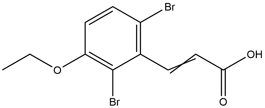 3-(2,6-Dibromo-3-ethoxyphenyl)-2-propenoic acid Structure