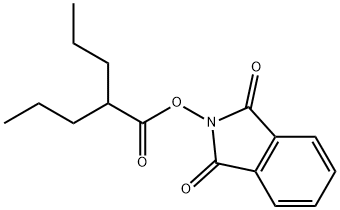 Pentanoic acid, 2-propyl-, 1,3-dihydro-1,3-dioxo-2H-isoindol-2-yl ester Structure