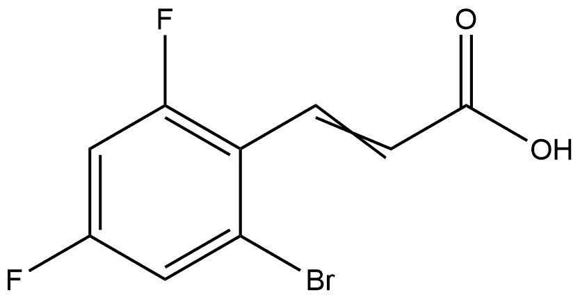 3-(2-Bromo-4,6-difluorophenyl)-2-propenoic acid Structure