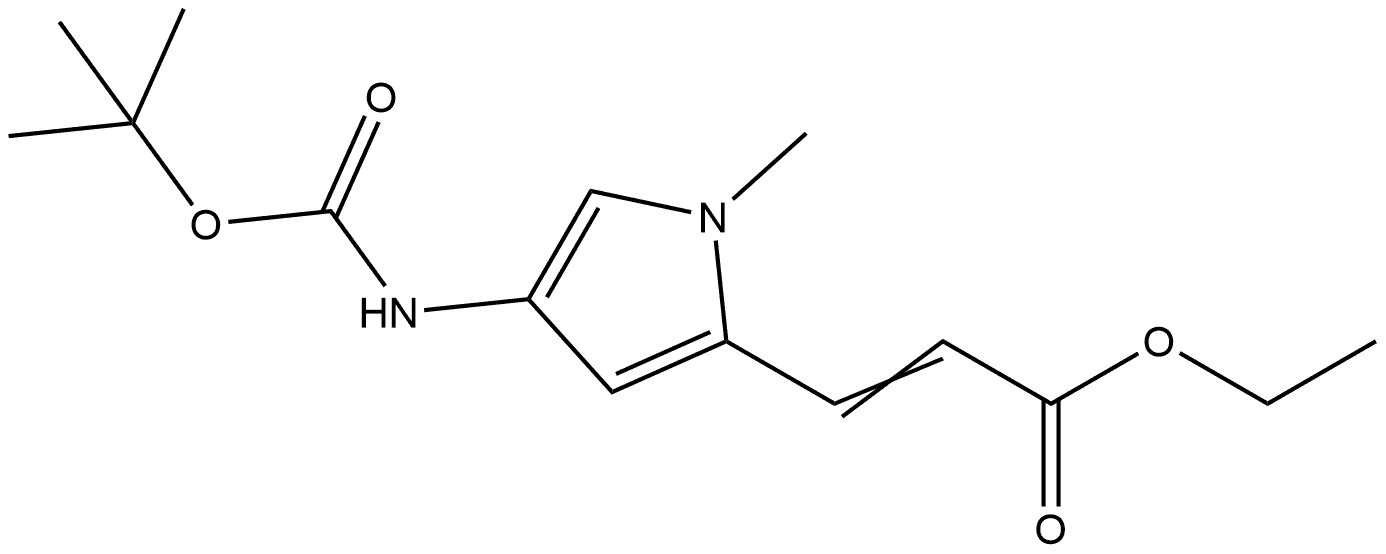 ethyl 3-(4-{[(tert-butoxy)carbonyl]amino}-1-methyl-1H-pyrrol-2-yl)prop-2-enoate Structure