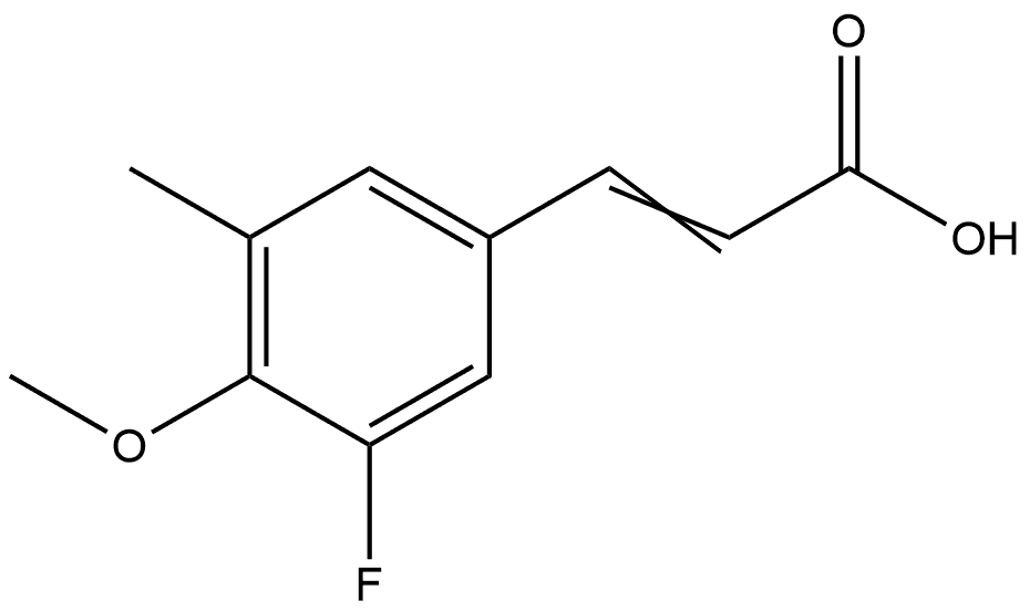 3-(3-Fluoro-4-methoxy-5-methylphenyl)-2-propenoic acid Structure