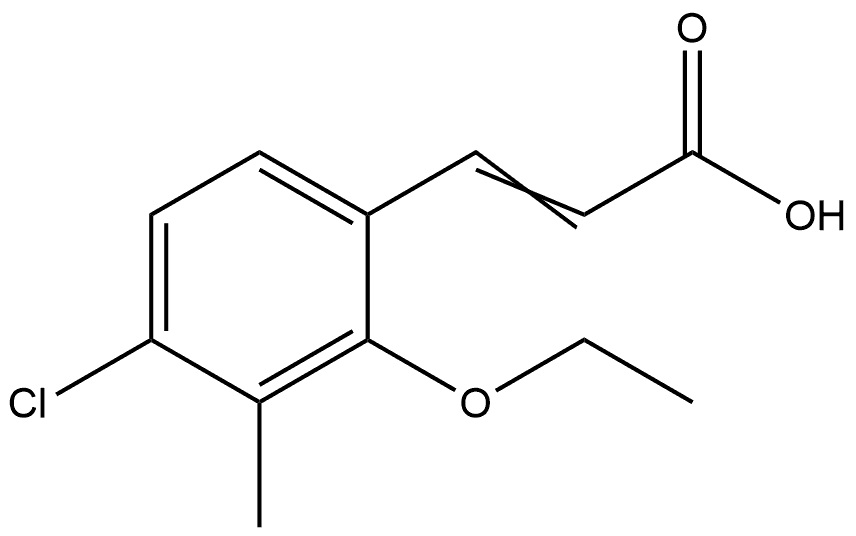 3-(4-Chloro-2-ethoxy-3-methylphenyl)-2-propenoic acid Structure