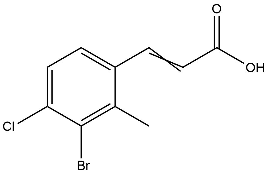 3-(3-Bromo-4-chloro-2-methylphenyl)-2-propenoic acid Structure