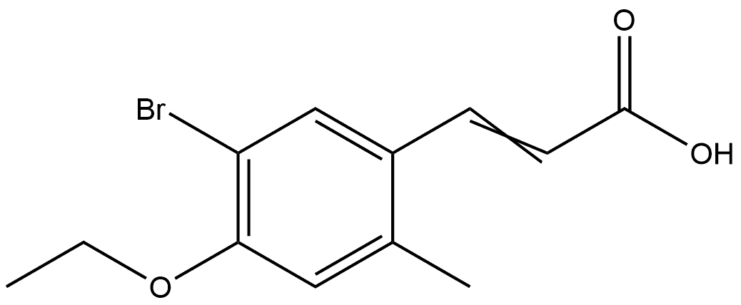 3-(5-Bromo-4-ethoxy-2-methylphenyl)-2-propenoic acid Structure