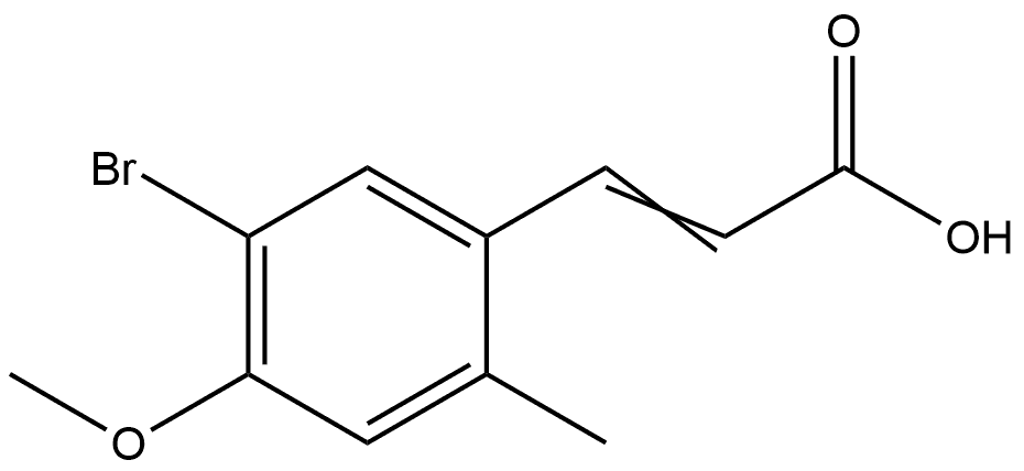 3-(5-Bromo-4-methoxy-2-methylphenyl)-2-propenoic acid Structure