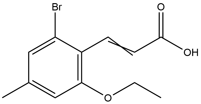 3-(2-Bromo-6-ethoxy-4-methylphenyl)-2-propenoic acid Structure