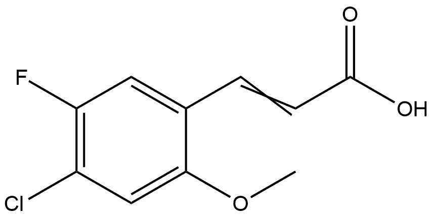 3-(4-Chloro-5-fluoro-2-methoxyphenyl)-2-propenoic acid Structure