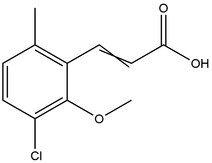 3-(3-Chloro-2-methoxy-6-methylphenyl)-2-propenoic acid Structure