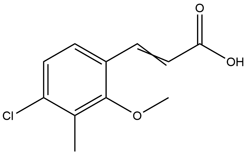 3-(4-Chloro-2-methoxy-3-methylphenyl)-2-propenoic acid Structure