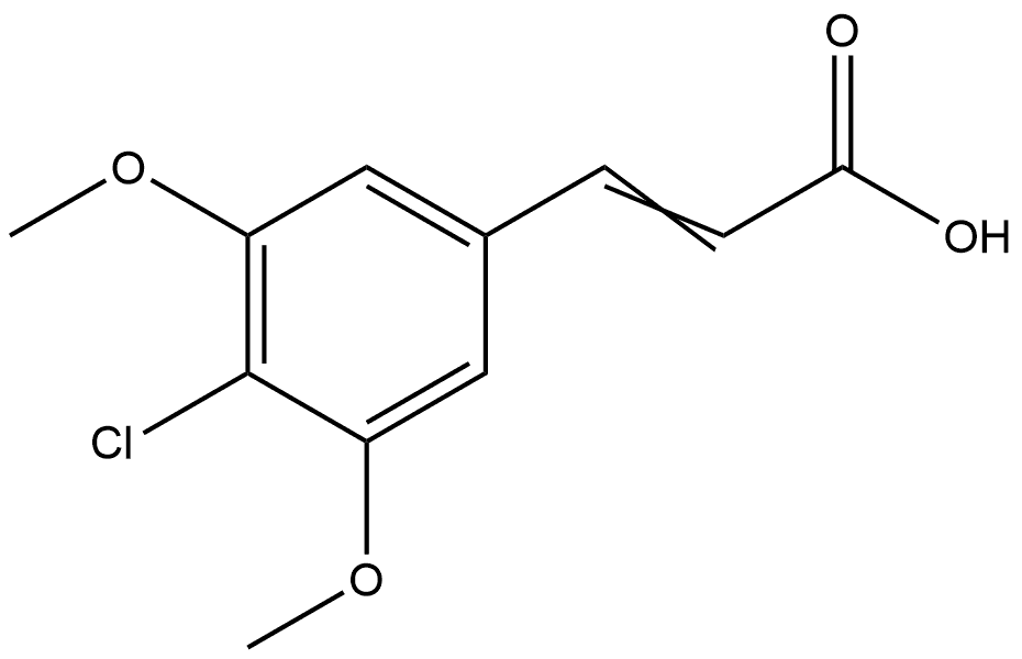 3-(4-Chloro-3,5-dimethoxyphenyl)-2-propenoic acid Structure