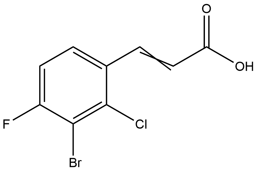 3-(3-Bromo-2-chloro-4-fluorophenyl)-2-propenoic acid Structure