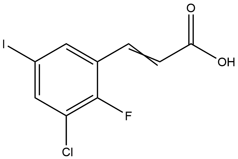 3-(3-Chloro-2-fluoro-5-iodophenyl)-2-propenoic acid Structure