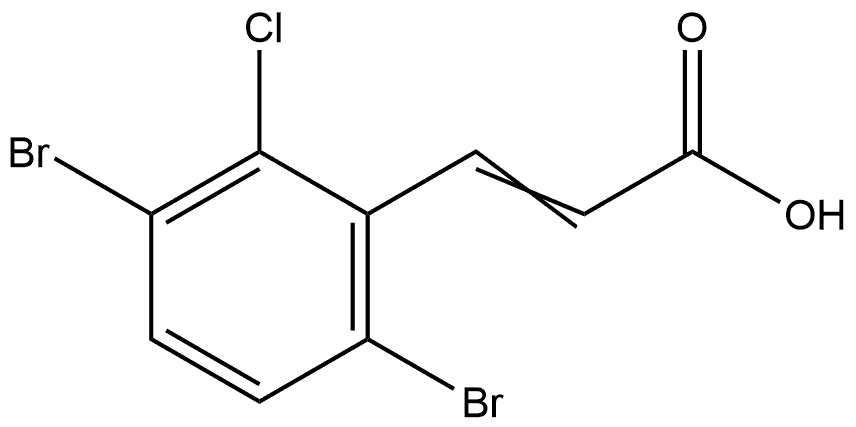 3-(3,6-Dibromo-2-chlorophenyl)-2-propenoic acid Structure