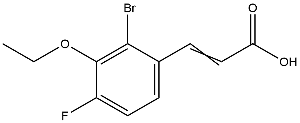 3-(2-Bromo-3-ethoxy-4-fluorophenyl)-2-propenoic acid 구조식 이미지