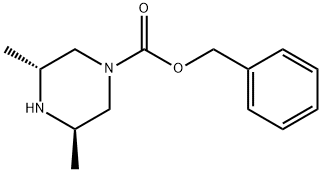 1-Piperazinecarboxylic acid, 3,5-dimethyl-, phenylmethyl ester, (3R,5R)- Structure