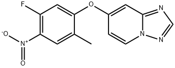 [1,2,4]Triazolo[1,5-a]pyridine, 7-(5-fluoro-2-methyl-4-nitrophenoxy)- Structure