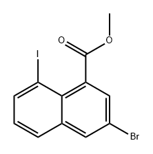 1-Naphthalenecarboxylic acid, 3-bromo-8-iodo-, methyl ester Structure