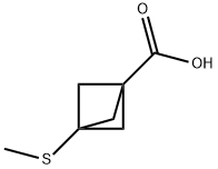 Bicyclo[1.1.1]pentane-1-carboxylic acid, 3-(methylthio)- Structure