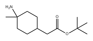 Cyclohexaneacetic acid, 4-amino-4-methyl-, 1,1-dimethylethyl ester Structure