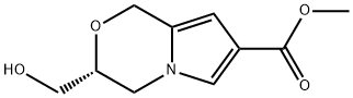 Methyl (3R)-3,4-dihydro-3-(hydroxymethyl)-1H-pyrrolo[2,1-c][1,4]oxazine-7-carboxylate Structure