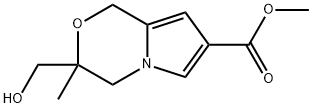 Methyl 3,4-dihydro-3-(hydroxymethyl)-3-methyl-1H-pyrrolo[2,1-c][1,4]oxazine-7-carboxylate Structure