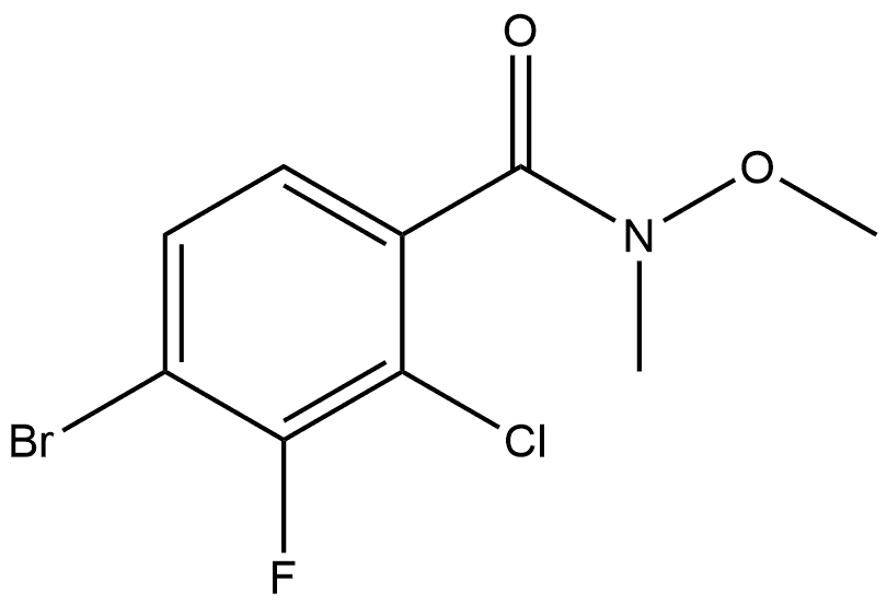 4-Bromo-2-chloro-3-fluoro-N-methoxy-N-methylbenzamide Structure