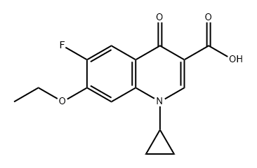 3-Quinolinecarboxylic acid, 1-cyclopropyl-7-ethoxy-6-fluoro-1,4-dihydro-4-oxo- 구조식 이미지