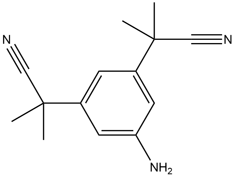 1,3-Benzenediacetonitrile, 5-amino-α1,α1,α3,α3-tetramethyl- Structure