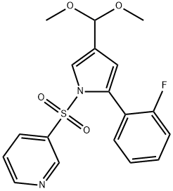 Pyridine, 3-[[4-(dimethoxymethyl)-2-(2-fluorophenyl)-1H-pyrrol-1-yl]sulfonyl]- Structure