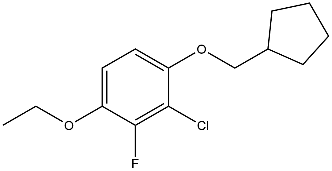 2-Chloro-1-(cyclopentylmethoxy)-4-ethoxy-3-fluorobenzene Structure