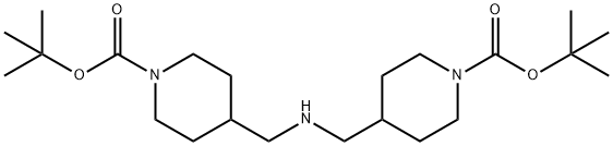 1-Piperidinecarboxylic acid, 4,4'-[iminobis(methylene)]bis-, bis(1,1-dimethylethyl) ester (9CI) Structure