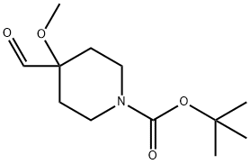 1-Piperidinecarboxylic acid, 4-formyl-4-methoxy-, 1,1-dimethylethyl ester Structure