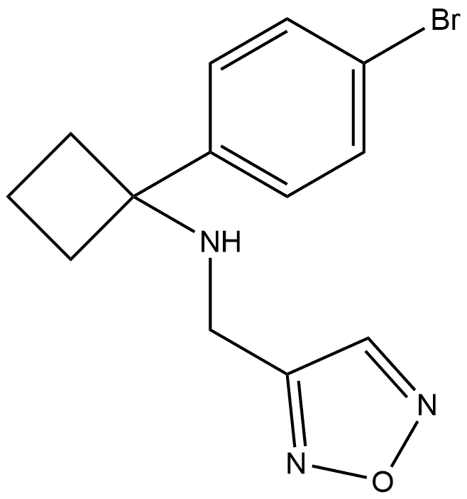 N-1-(4-Bromophenyl)cyclobutyl-1,2,5-oxadiazole-3-methanamine Structure