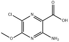 2-Pyrazinecarboxylic acid, 3-amino-6-chloro-5-methoxy- Structure