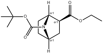 rel-7-(1,1-dimethylethyl)-2-ethyl (1R,2S,4S)-7-azabicyclo[2.2.1]heptane-2,7-dicarboxylic acid Structure