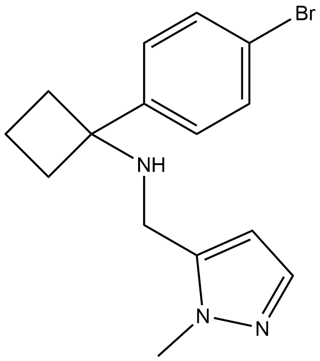 N-1-(4-Bromophenyl)cyclobutyl-1-methyl-1H-pyrazole-5-methanamine Structure