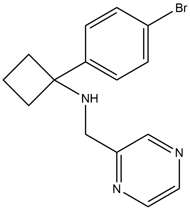 N-1-(4-Bromophenyl)cyclobutyl-2-pyrazinemethanamine Structure