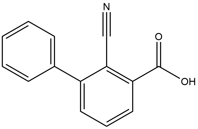 2-Cyano[1,1′-biphenyl]-3-carboxylic acid Structure