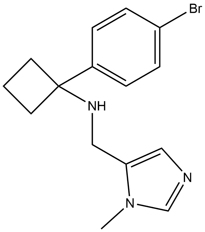 N-1-(4-Bromophenyl)cyclobutyl-1-methyl-1H-imidazole-5-methanamine Structure