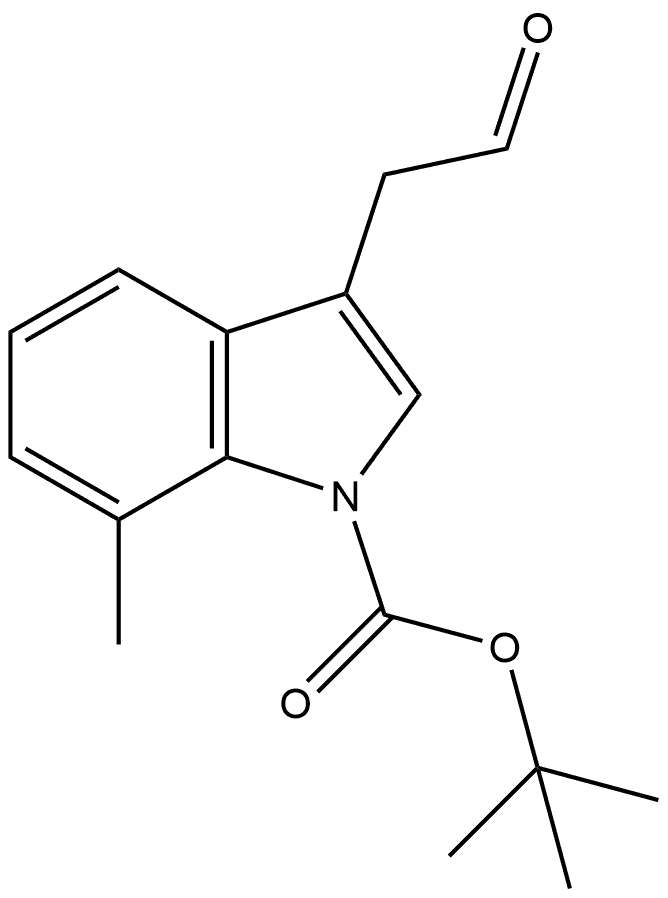 1,1-Dimethylethyl 7-methyl-3-(2-oxoethyl)-1H-indole-1-carboxylate Structure