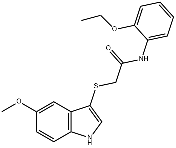 Acetamide, N-(2-ethoxyphenyl)-2-[(5-methoxy-1H-indol-3-yl)thio]- Structure