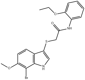 Acetamide, 2-[(7-bromo-6-methoxy-1H-indol-3-yl)thio]-N-(2-ethoxyphenyl)- Structure