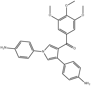 Methanone, [1,4-bis(4-aminophenyl)-1H-pyrrol-3-yl](3,4,5-trimethoxyphenyl)- Structure