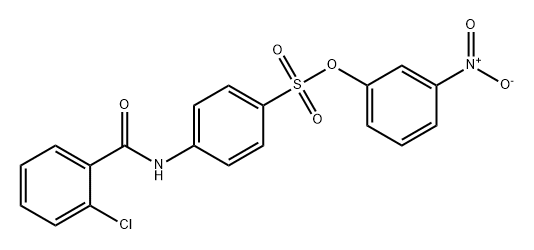 Benzenesulfonic acid, 4-[(2-chlorobenzoyl)amino]-, 3-nitrophenyl ester Structure
