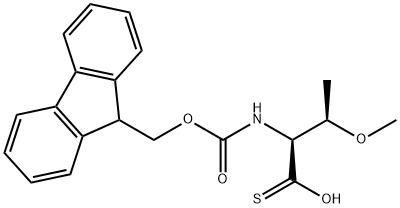 (2S,3R)-2-((((9H-Fluoren-9-yl)methoxy)carbonyl)amino)-3-methoxybutanethioic S-acid Structure