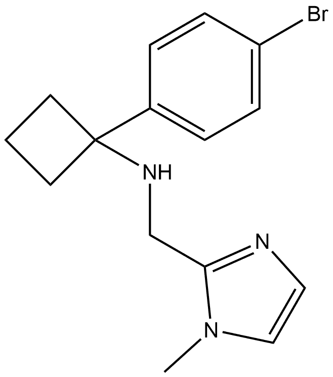 N-1-(4-Bromophenyl)cyclobutyl-1-methyl-1H-imidazole-2-methanamine Structure